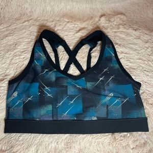 Her Universe Star Wars Galaxy blue Strappy Sport Bra